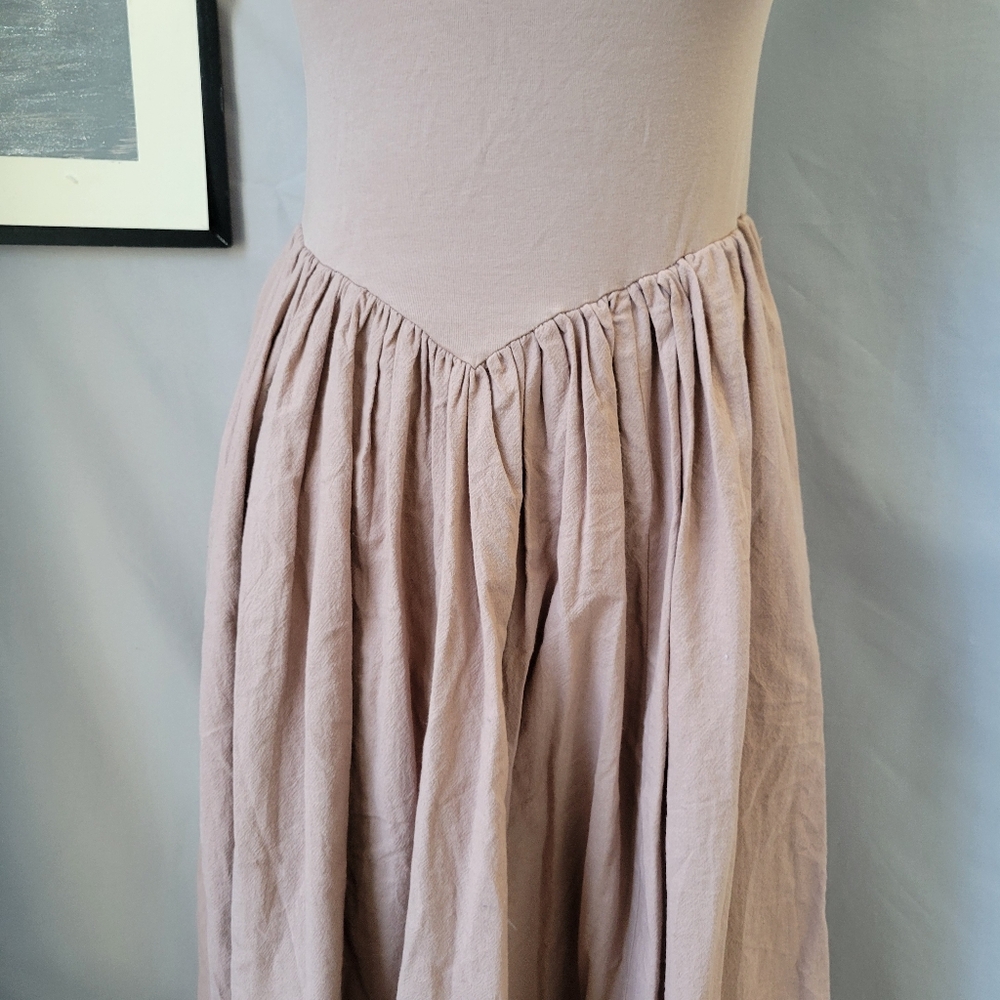 Free People Onda Drop Waist Tube Midi Dress Natural XS - Picture 7 of 14